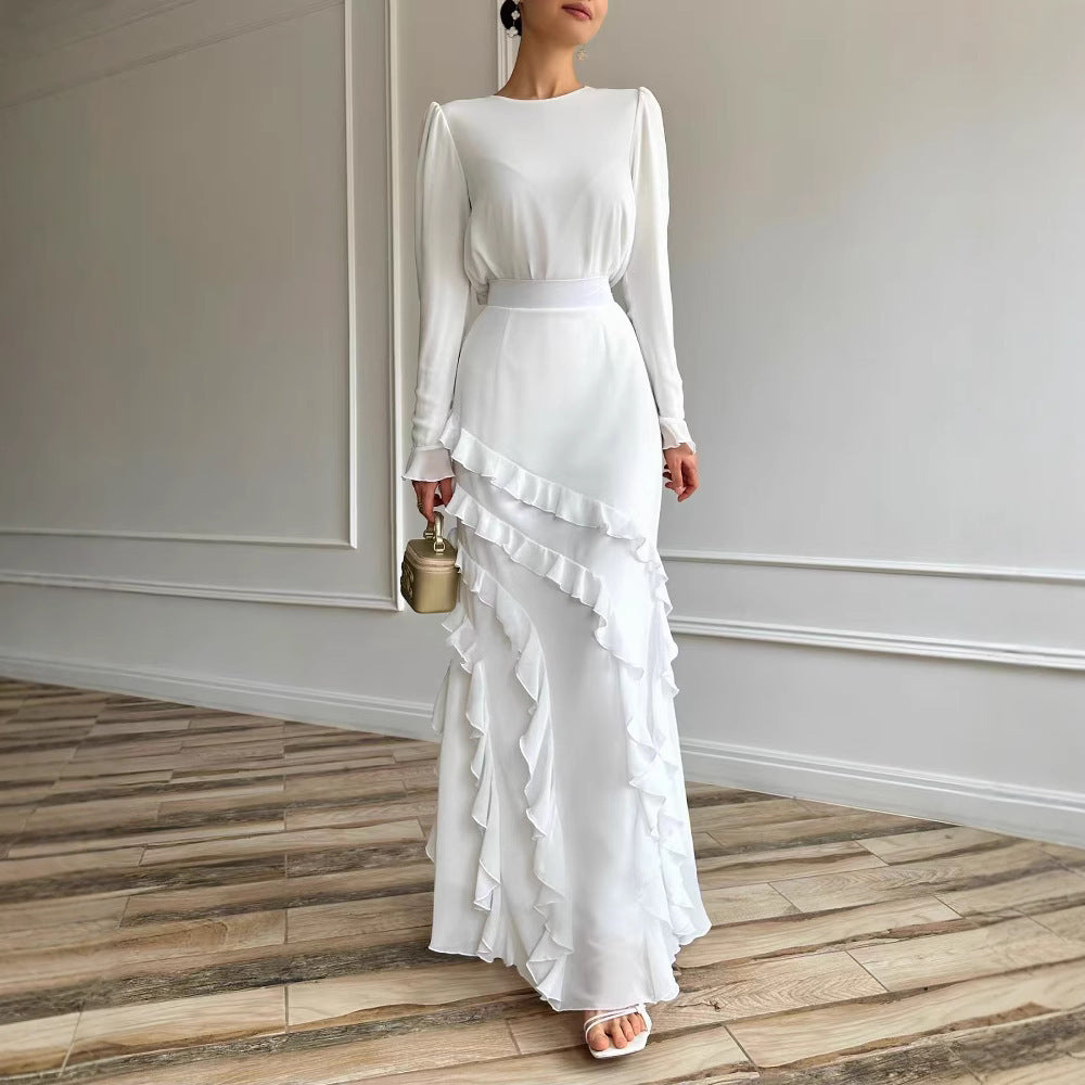 Milena | Elegantna maxi haljina s volanima