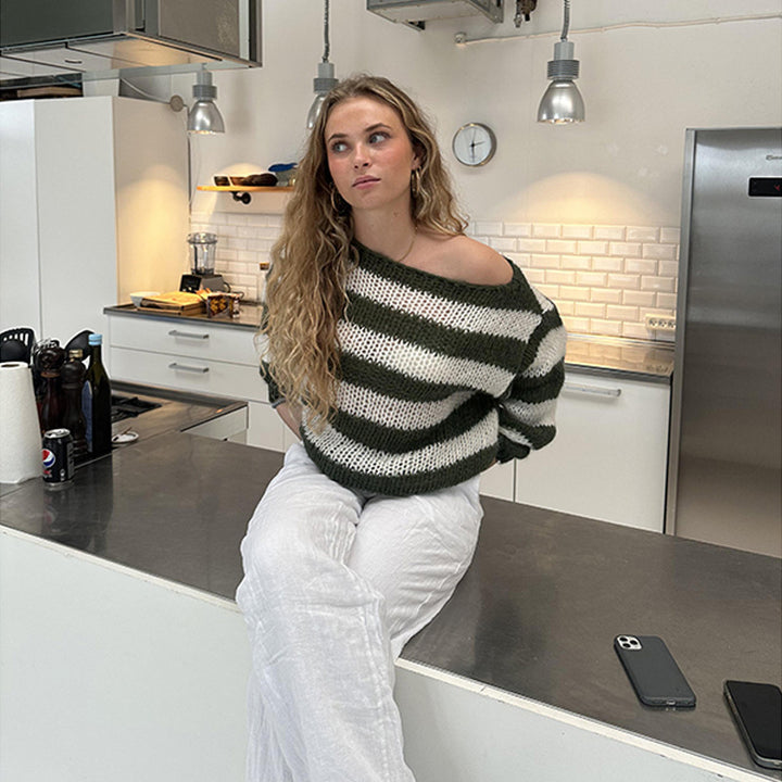 Marina | prugasti oversized pulover