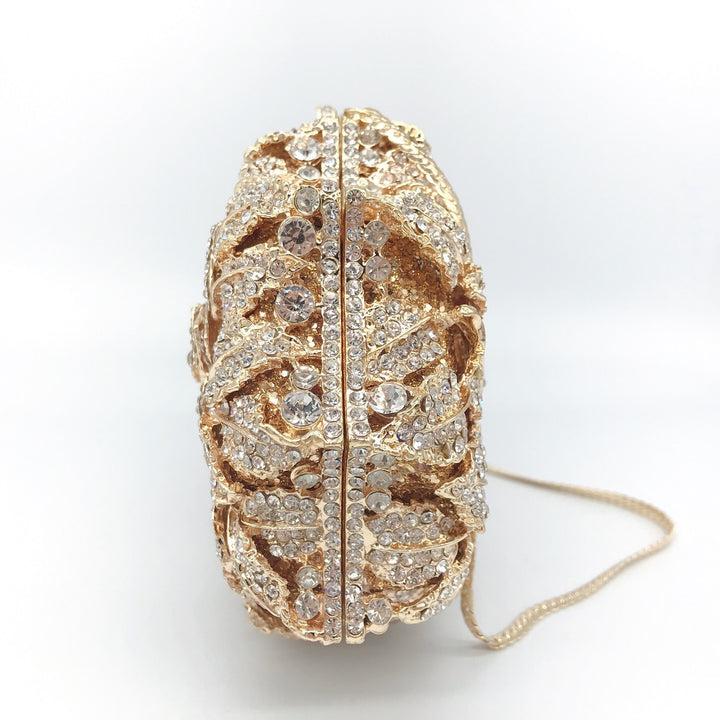 Aurelia| Ručno izrađena luksuzna clutch torbica ukrašena kristalima