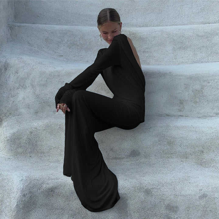 Selene – Elegantna Maxi Haljina s Otvorenim Leđima