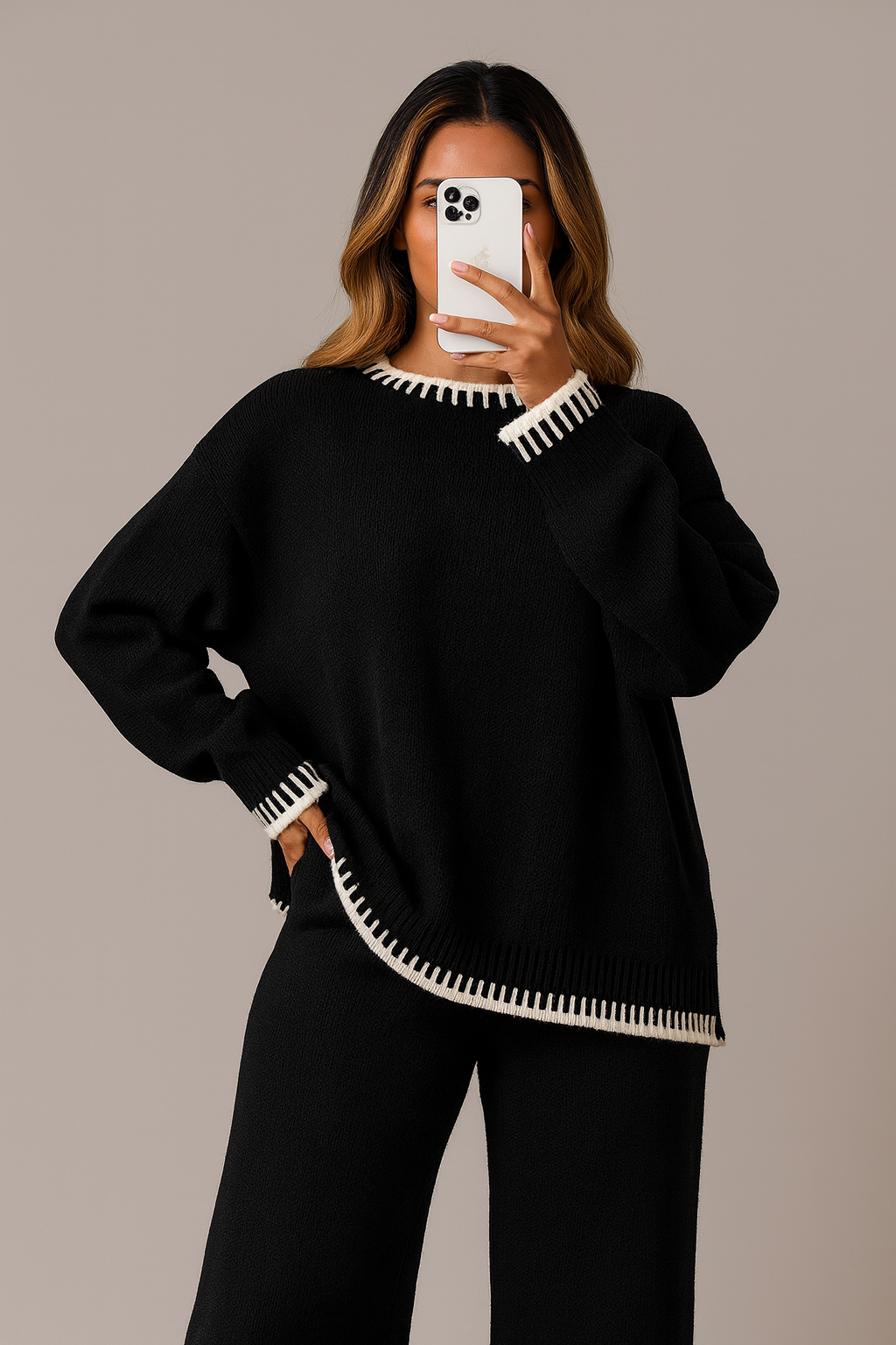 Livia | pleteni oversized dvoslojni set za ultimativnu udobnost