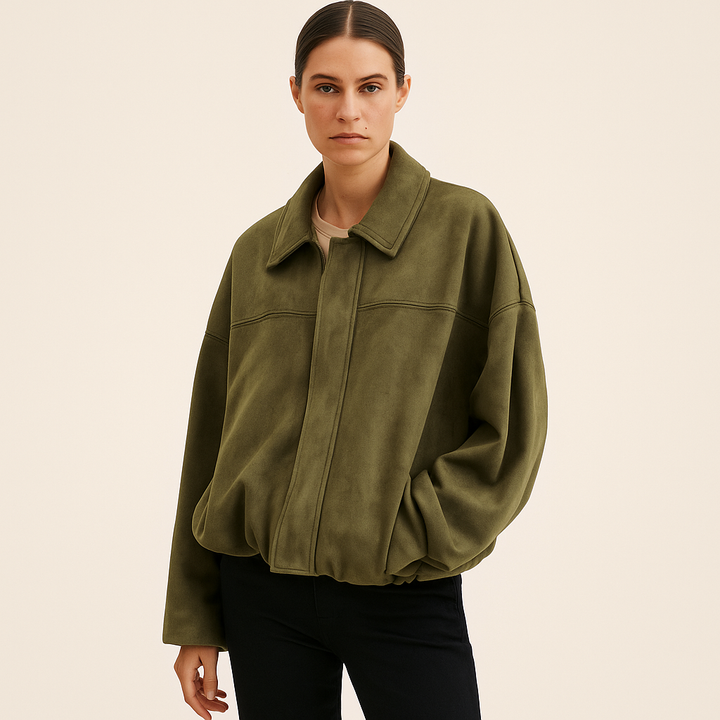 Leandra – elegantna jakna od brušenog materijala