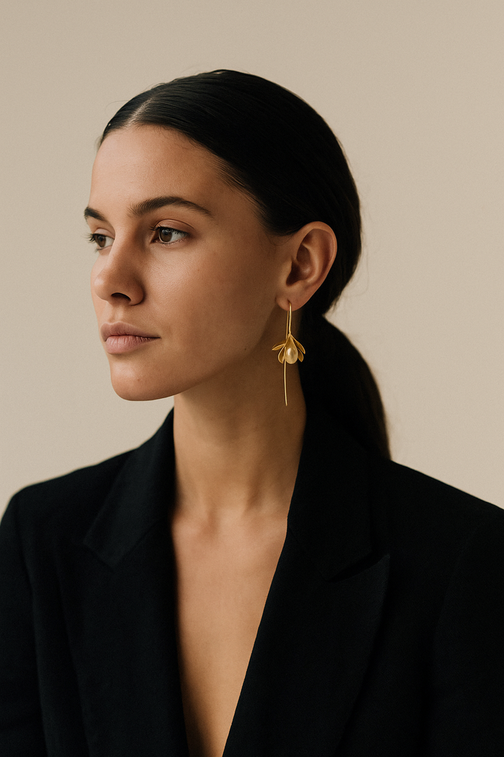 Lunaria | viseće naušnice u obliku cvijeta