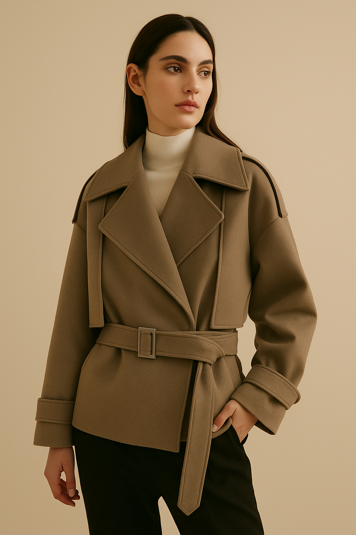 Amara | kratki kaput s pojasom