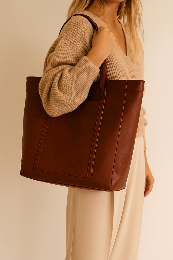 Lara | klasična kožna shopper torba