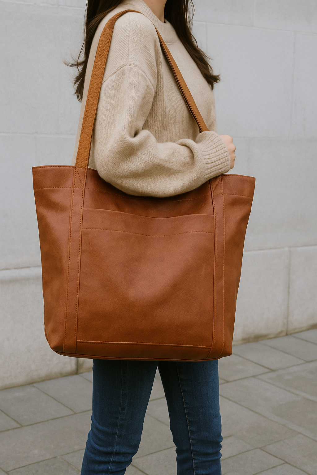 Lara | klasična kožna shopper torba