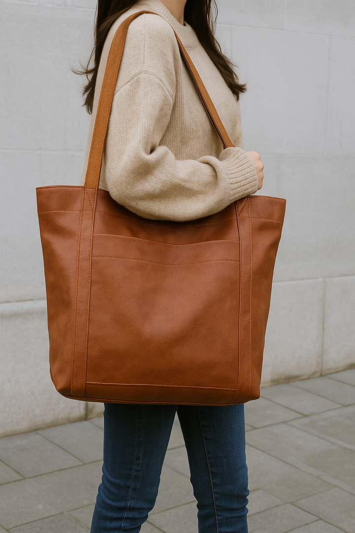 Lara | klasična kožna shopper torba