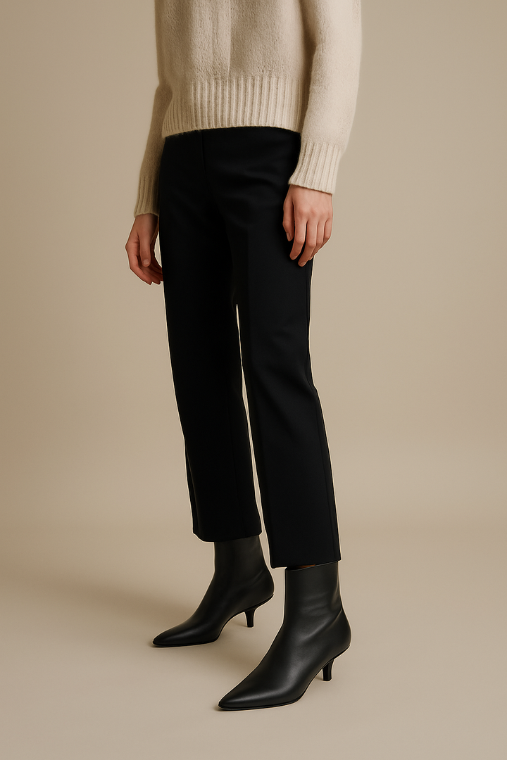 Elena | crne kožne čizme s potpeticom
