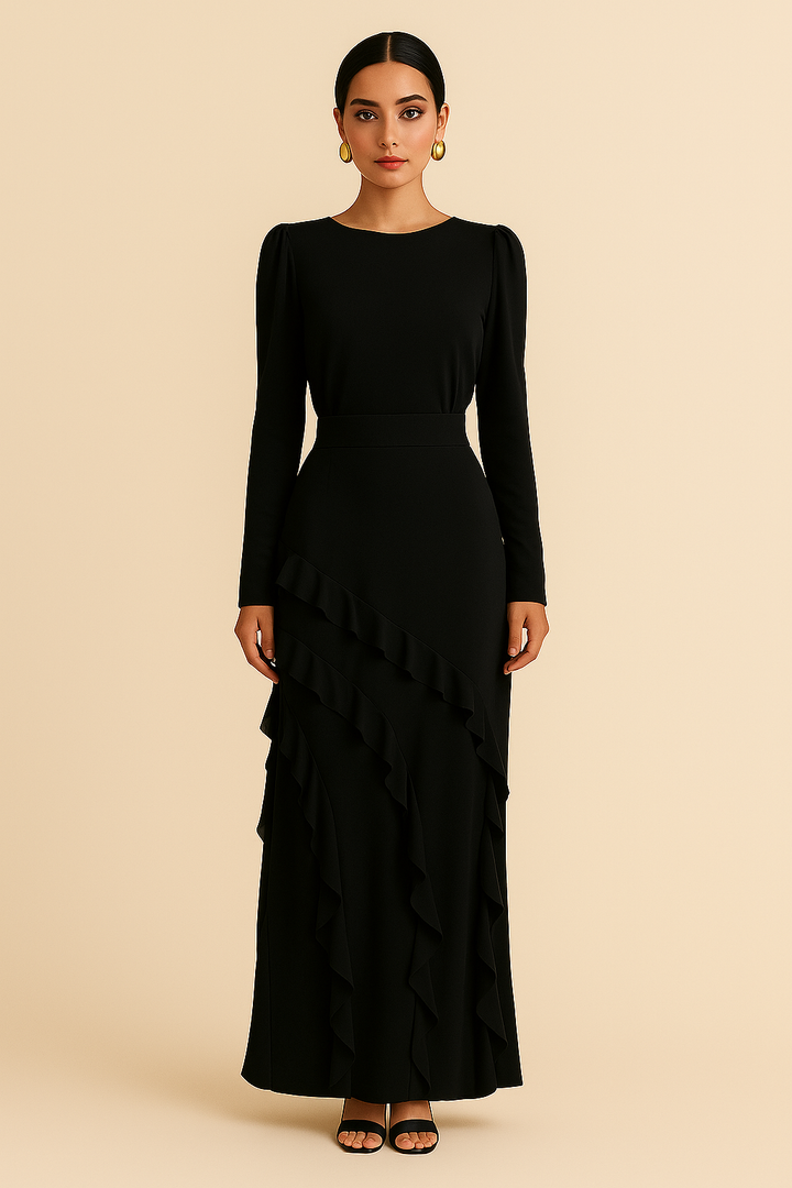 Milena | Elegantna maxi haljina s volanima