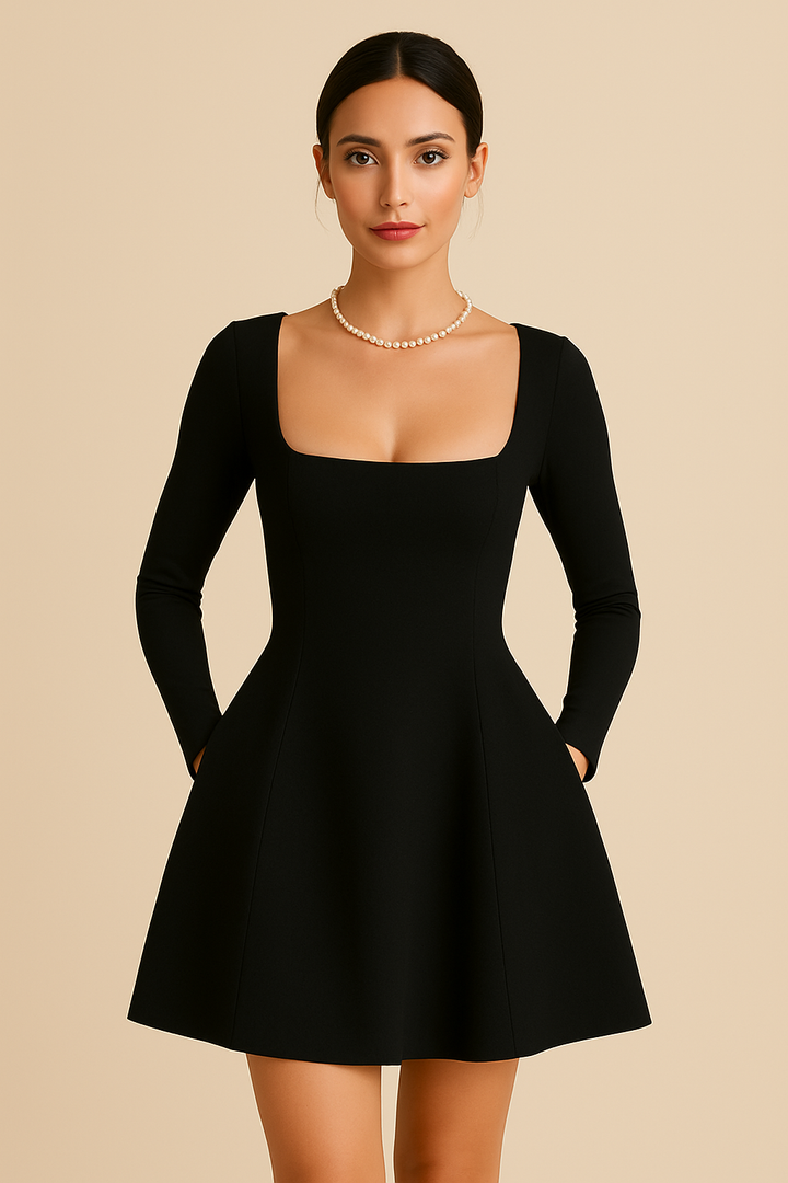 Violeta | Elegantna mini haljina s kvadratnim izrezom