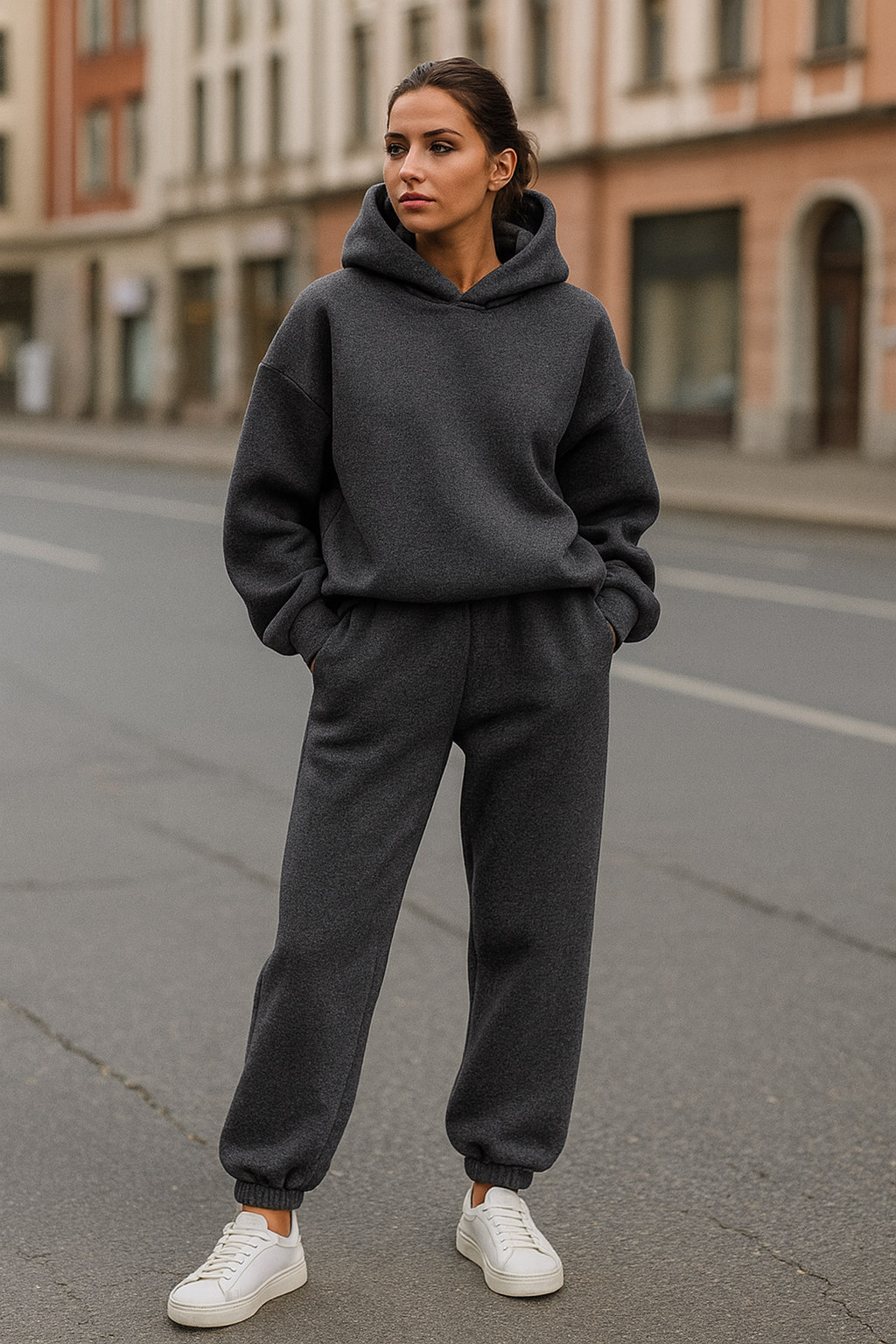 Nua – premium mekani trenirka set s kapuljačom