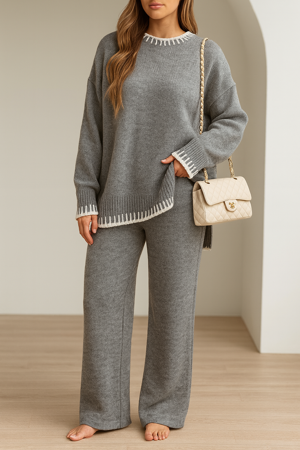 Livia | pleteni oversized dvoslojni set za ultimativnu udobnost