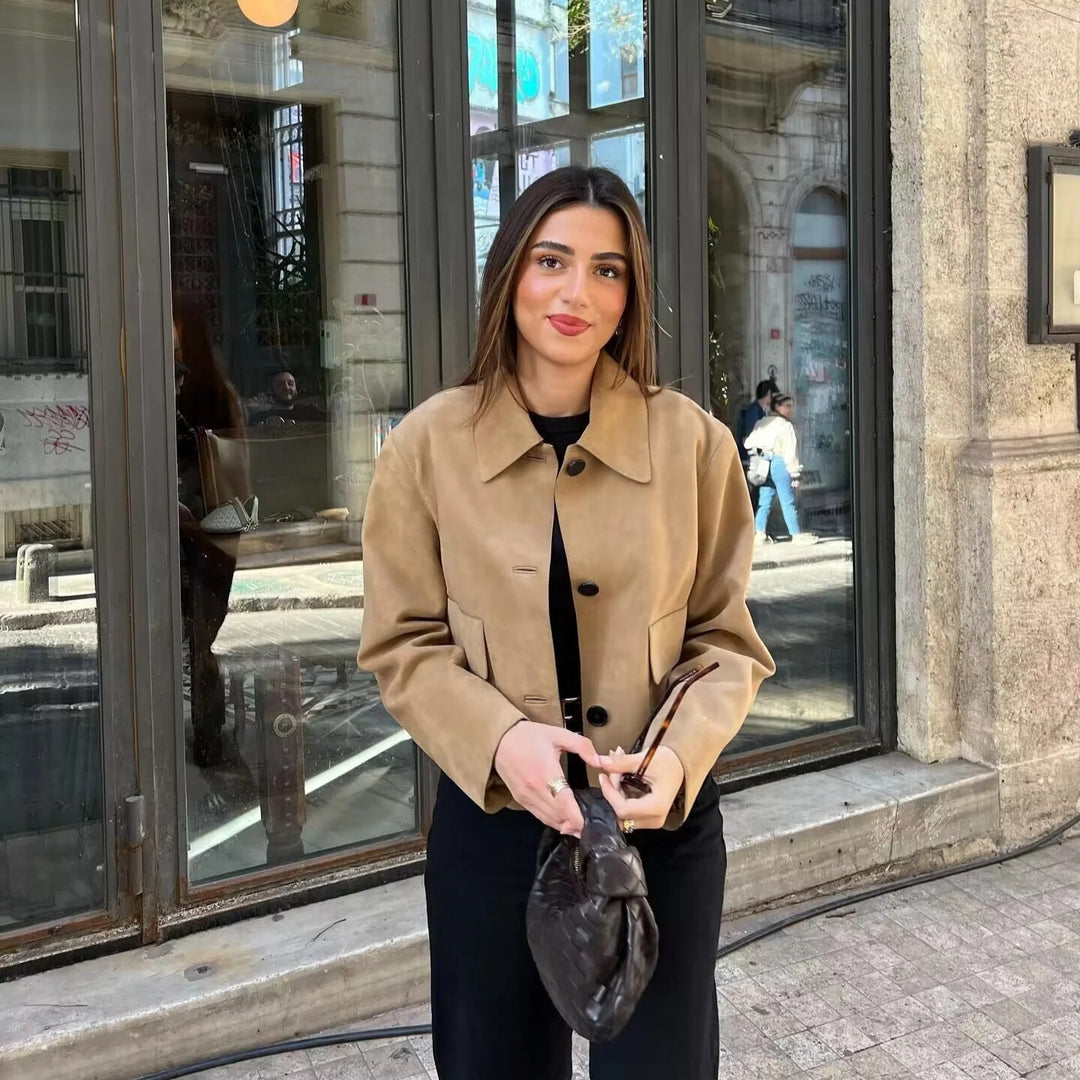 Lea | kratka jakna od brušene tkanine