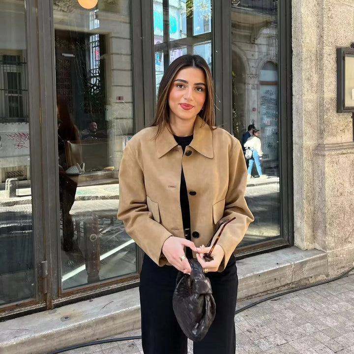 Lea | kratka jakna od brušene tkanine