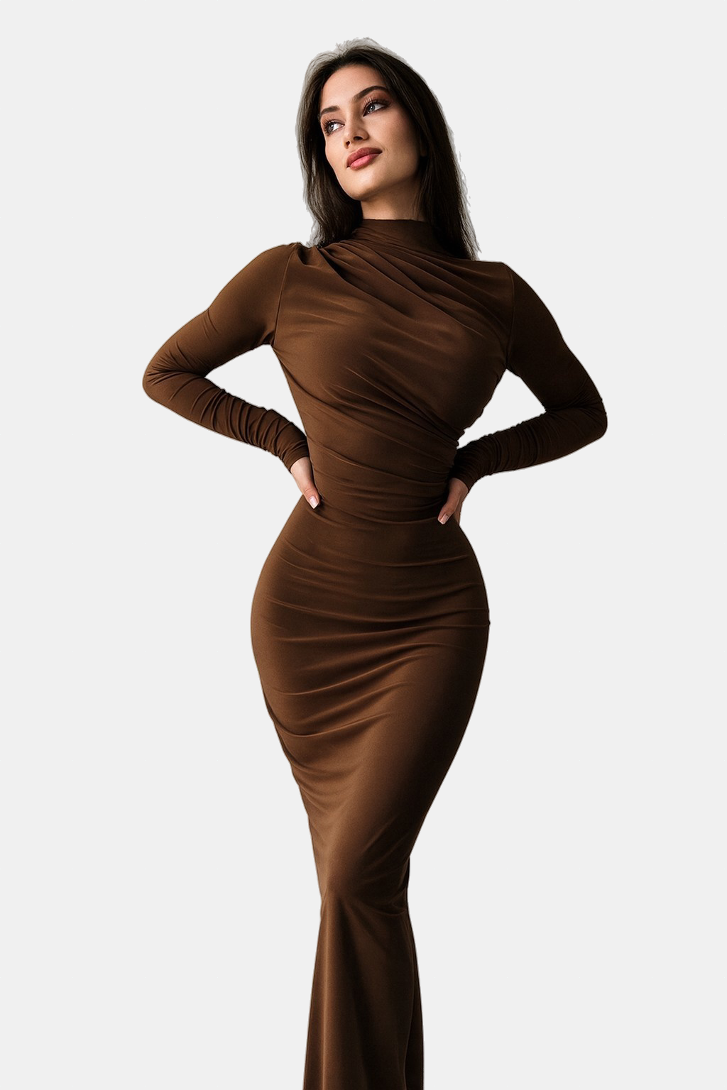 Valeria | elegantna uska haljina dugih rukava Atelje Split